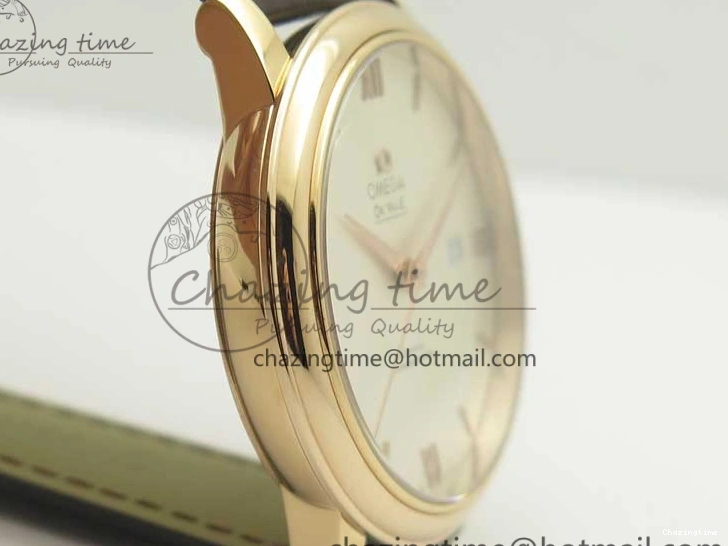 0507 Practical De Ville RG MKF 1:1 Best Edition Silver Dial RG Markers on Brown Leather Strap MIYOTA 9015 V 8049